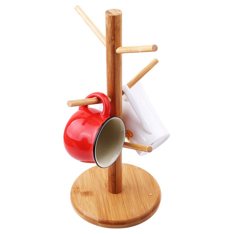 Tree Shaped Bamboo Mug Holder Tree Shaped Bamboo Mug Holder