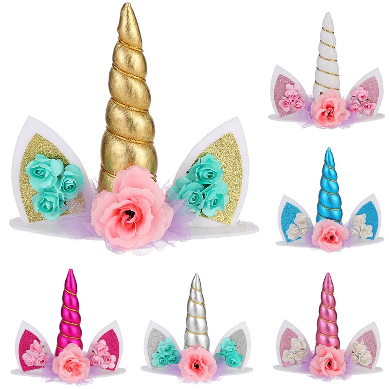 Unicorn Patterned Cake Decorations Set