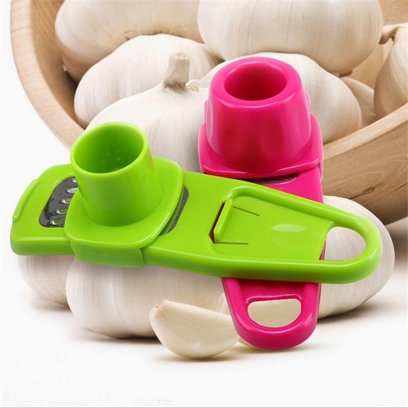 Practical Plastic and Stainless Steel Garlic Cutter