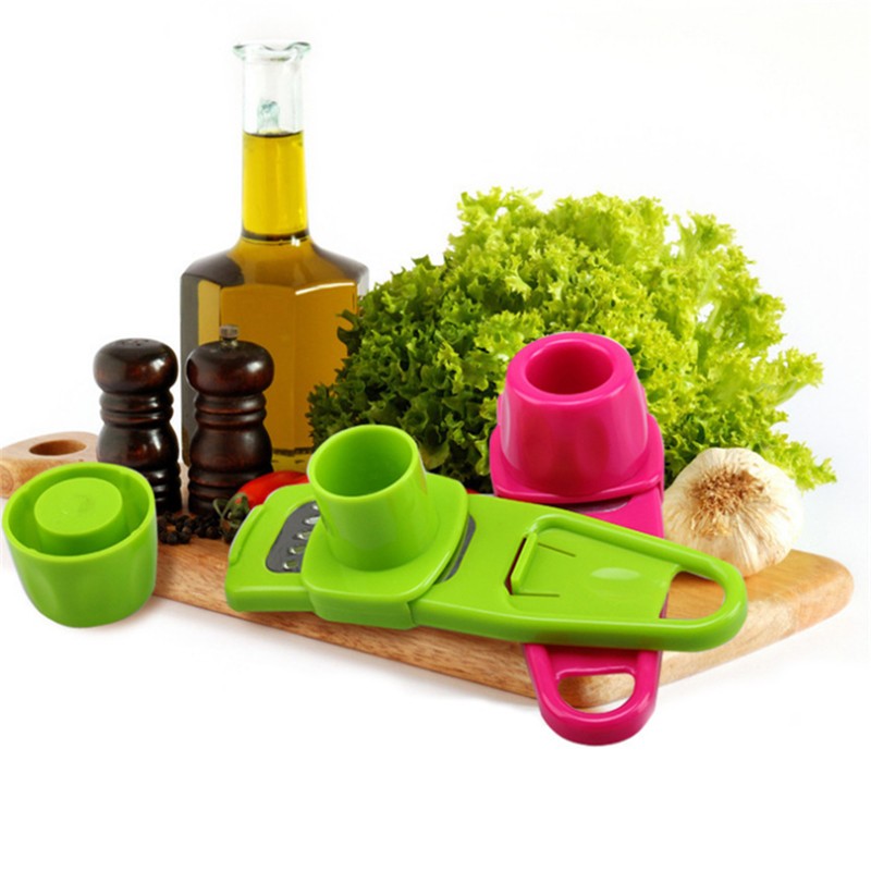 Practical Plastic and Stainless Steel Garlic Cutter