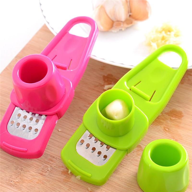 Practical Plastic and Stainless Steel Garlic Cutter