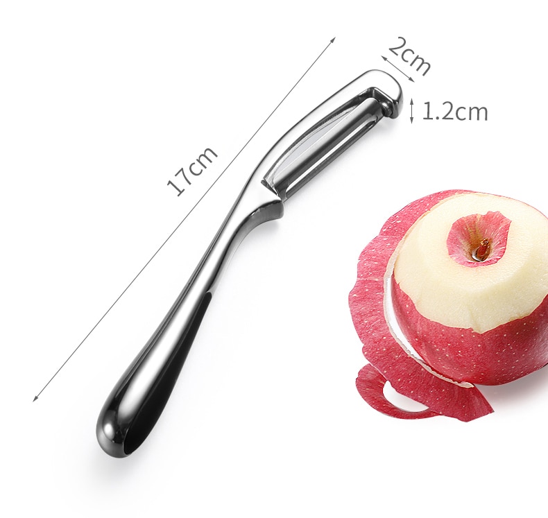Stainless Steel Potato Peeler in Silver