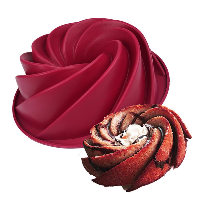 Creative Swirl Shaped Eco-Friendly Silicone Cake Mold
