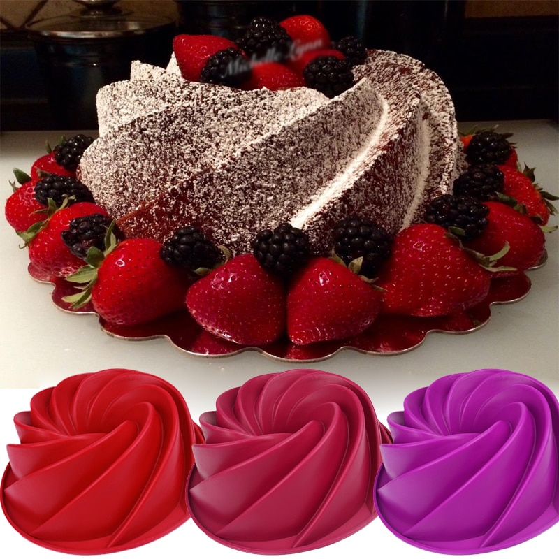 Creative Swirl Shaped Eco-Friendly Silicone Cake Mold