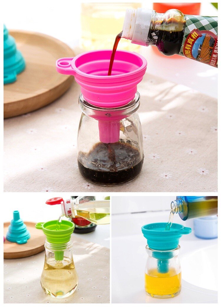 Collapsible Silicone Mini Liquid Funnel Collapsible Silicone Mini Liquid Funnel