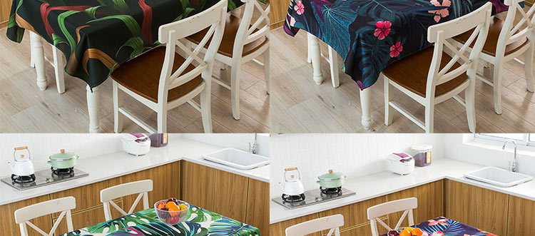 Tropical Leaves Cotton Tablecloth