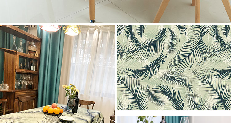 Tropical Leaves Cotton Tablecloth