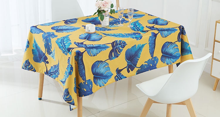 Tropical Leaves Cotton Tablecloth