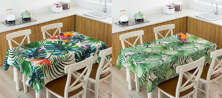 Tropical Leaves Cotton Tablecloth