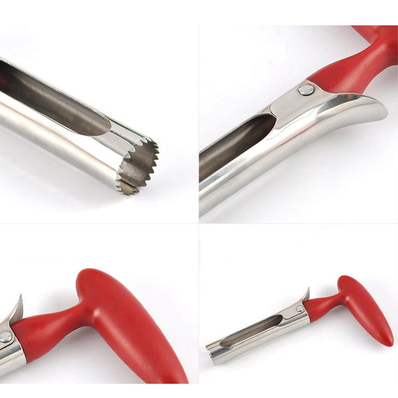 Red Kitchen Steel Fruit / Vegetable Corer