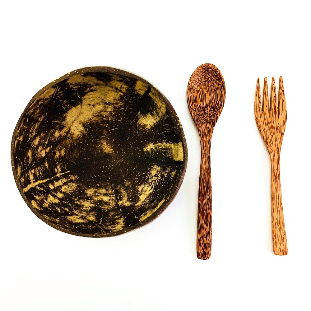 Natural Coconut Bowl with Spoon